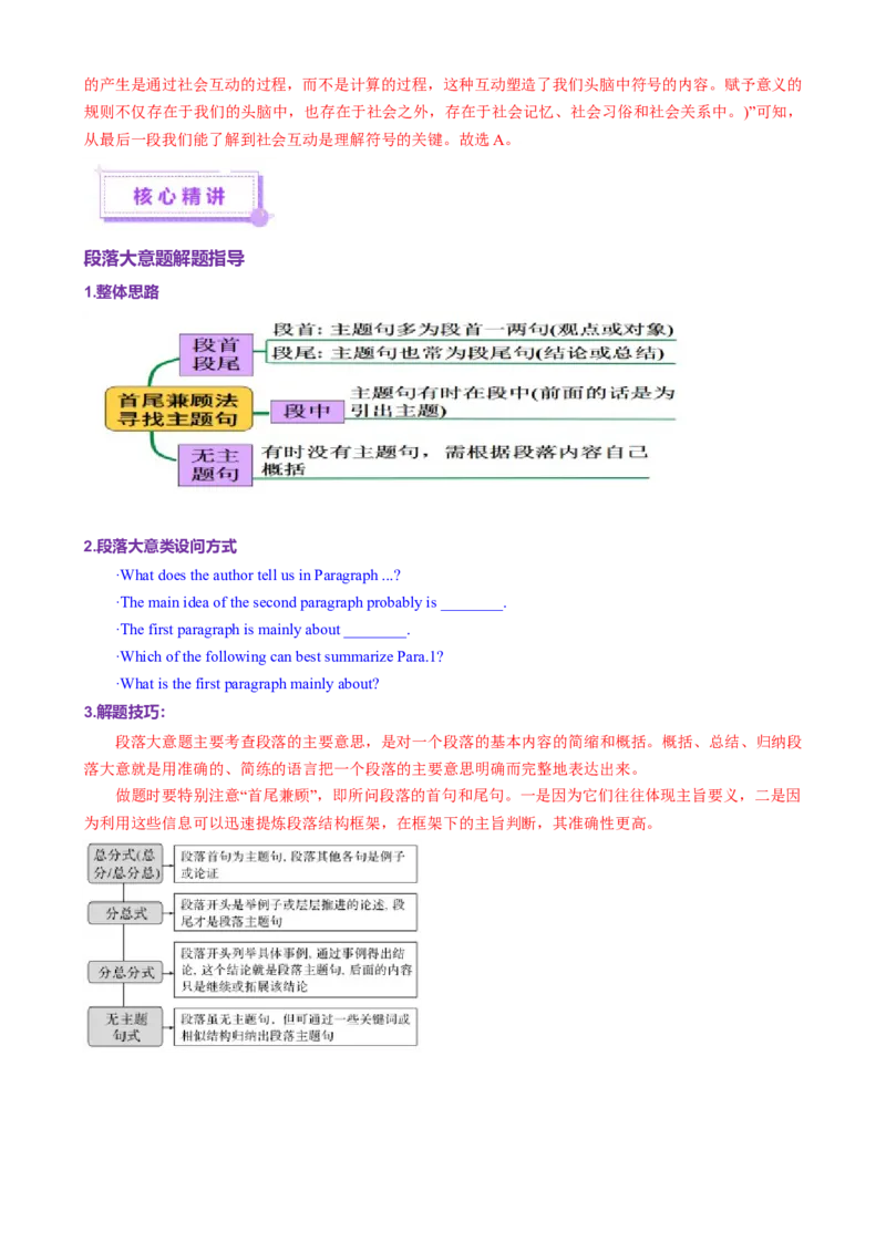 专题02阅读理解之主旨大意题（讲义）（解析版）_3.2025英语总复习_2025年新高考资料_二轮复习_2025年高考英语二轮复习课件ppt+讲义+练习_4.阅读理解
