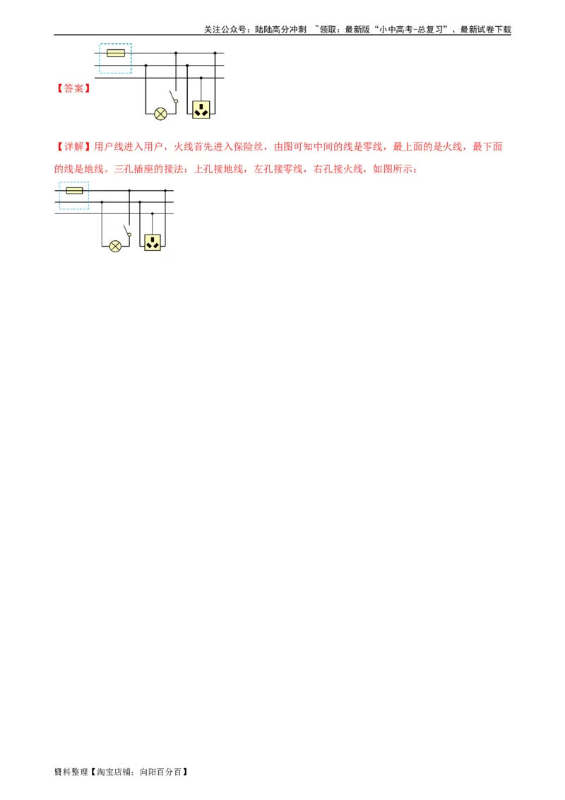 电学与电磁学作图专项训练（教师版）_02中考总复习（2026版更新中）_04-物理-中考总复习_2024年中考复习资料_专项复习资料_完三年（2021&mdash;2023）中考真题分项精编（全国通用）