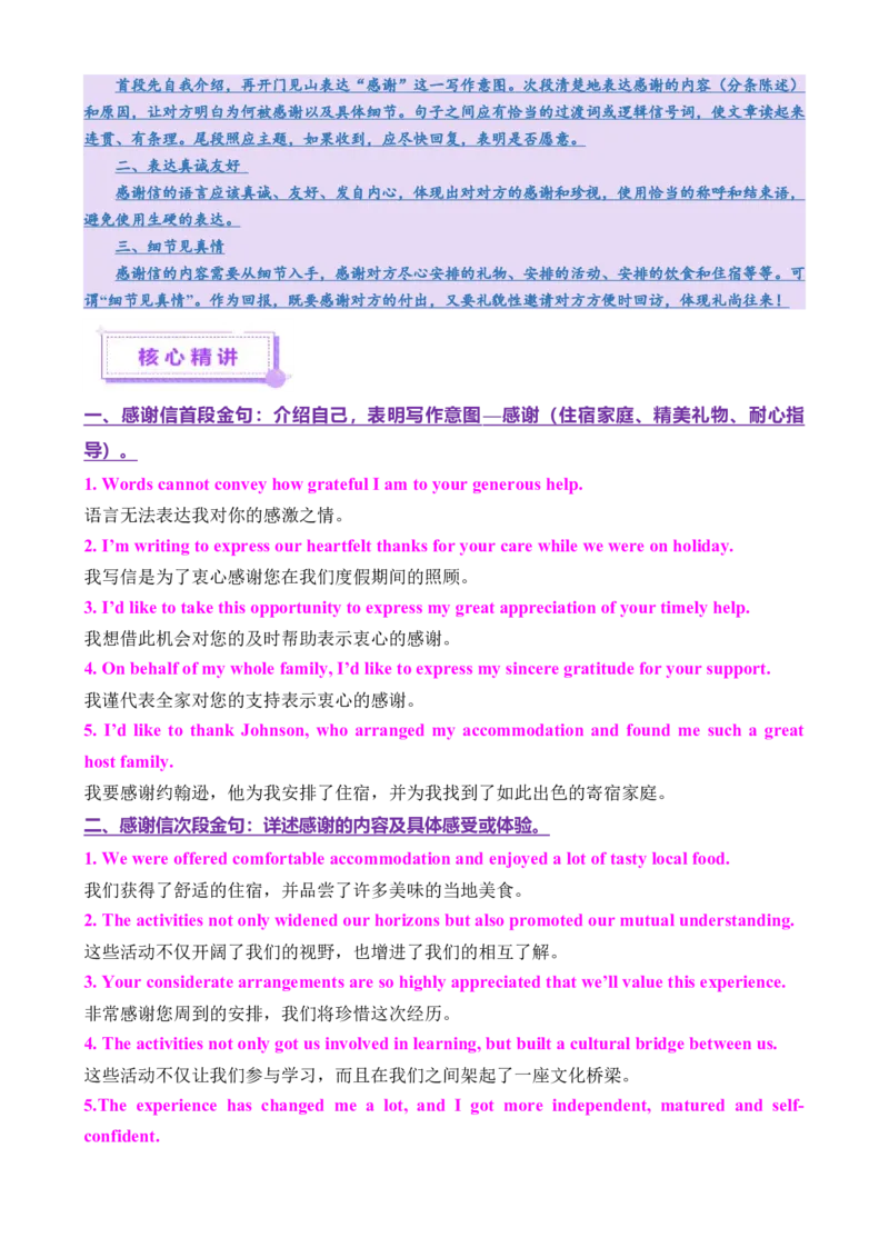 专题04推荐信感谢信倡议书（讲义）（原卷版）_3.2025英语总复习_2025年新高考资料_二轮复习_2025年高考英语二轮复习课件ppt+讲义+练习_7.写作_应用文写作