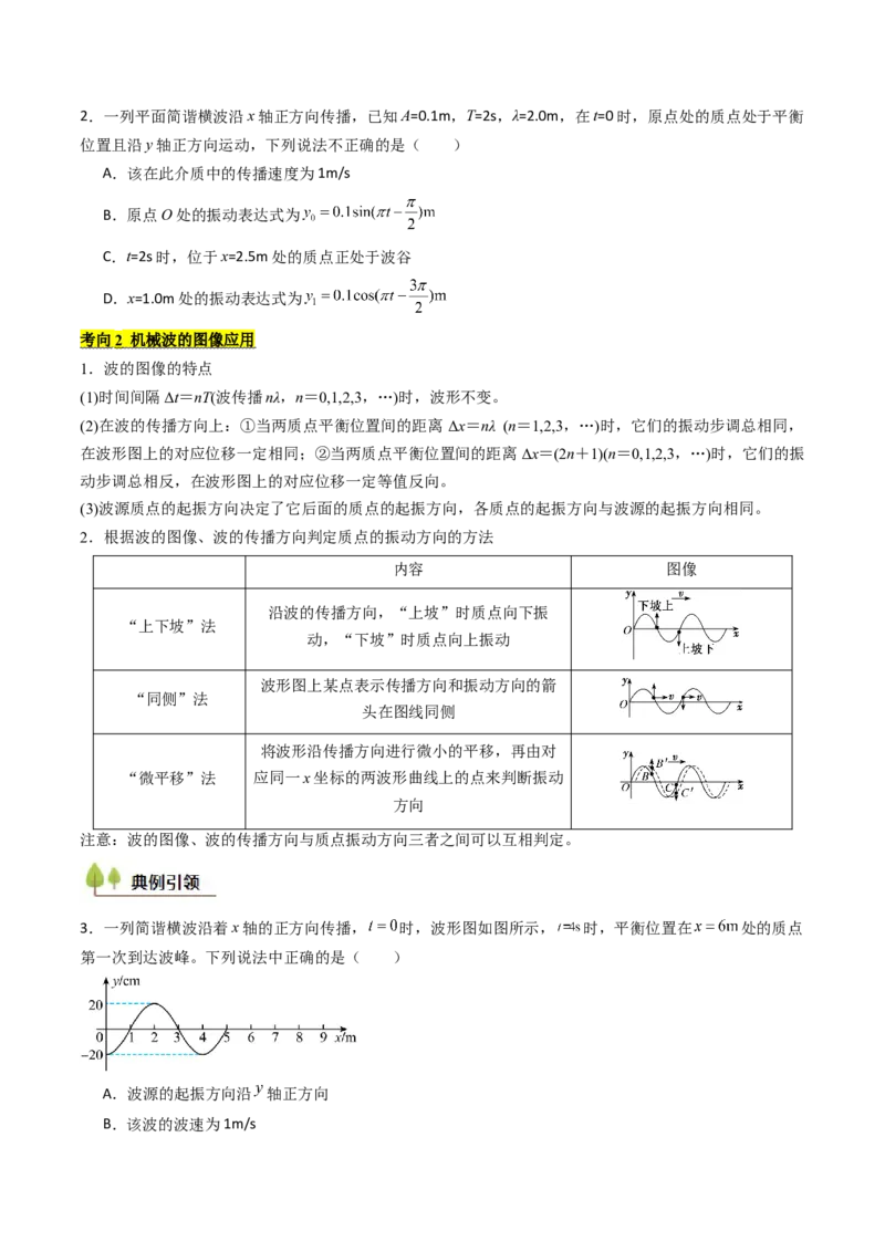 考点30机械波（核心考点精讲精练）（原卷版）_4.2025物理总复习_2025年新高考资料_一轮复习_备战2025年高考物理一轮复习考点帮（新高考通用）