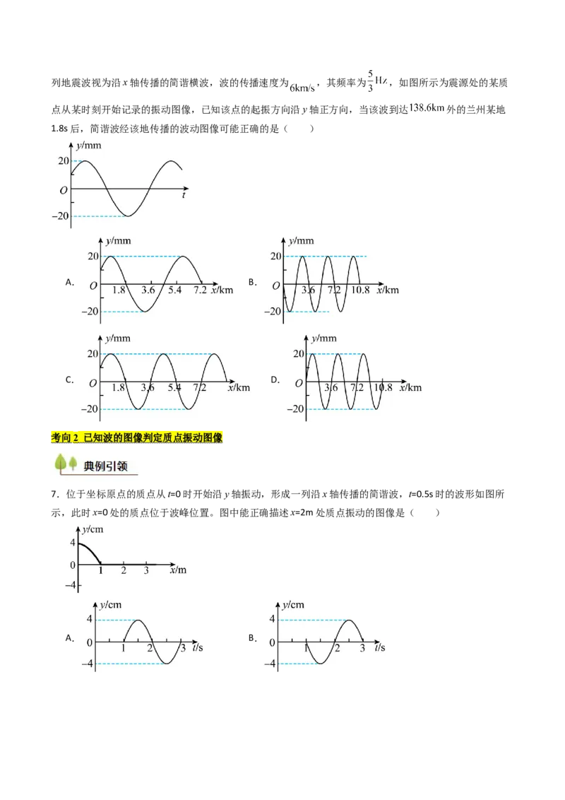 考点30机械波（核心考点精讲精练）（原卷版）_4.2025物理总复习_2025年新高考资料_一轮复习_备战2025年高考物理一轮复习考点帮（新高考通用）