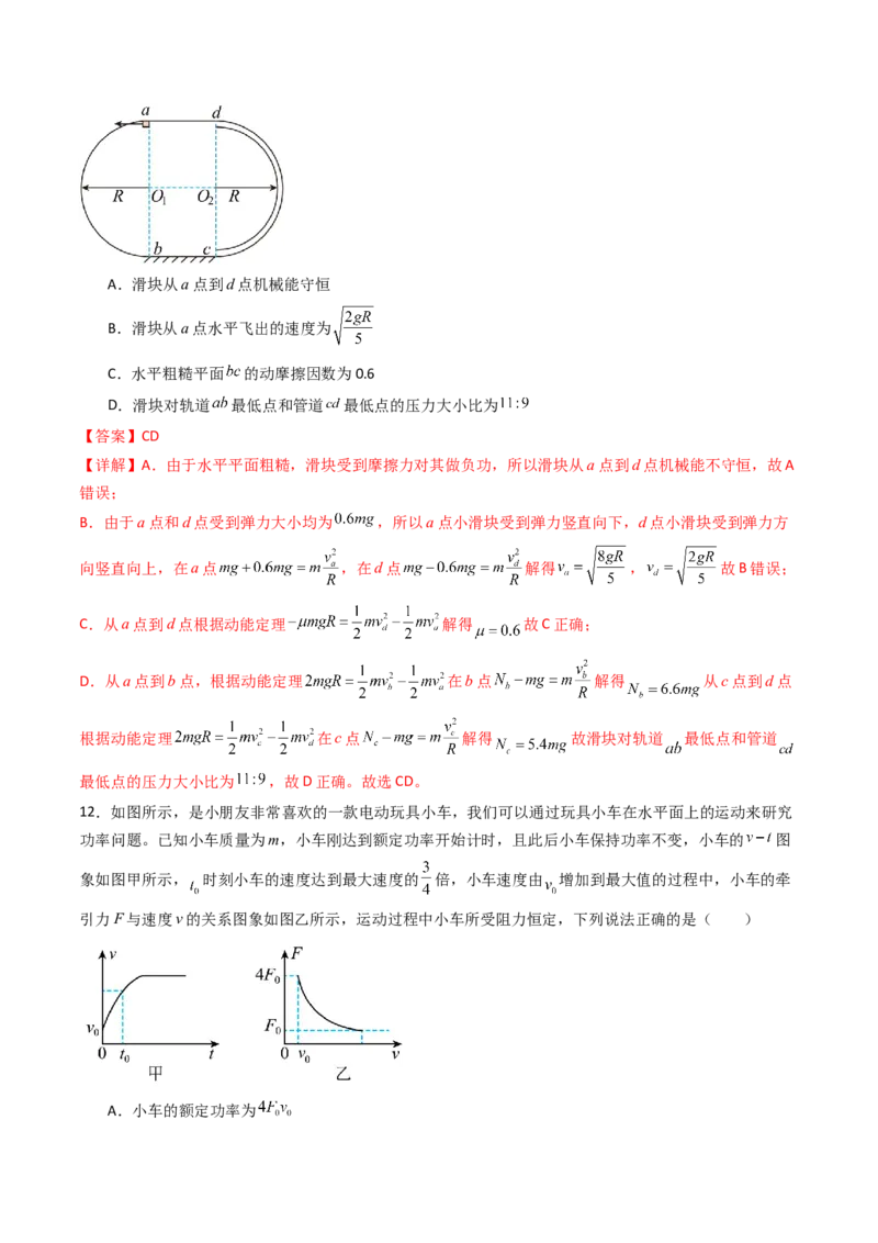 考点23动能定理及其应用&nbsp;&nbsp;（核心考点精讲精练）（解析版）_4.2025物理总复习_2025年新高考资料_一轮复习_备战2025年高考物理一轮复习考点帮（新高考通用）