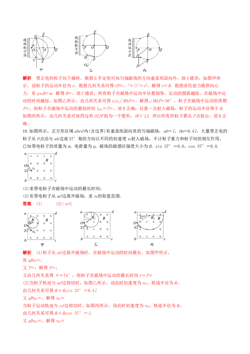 训练十八动态圆-备战2024年高考物理一轮复习专题复习与训练(解析版）_4.2025物理总复习_2024年新高考资料_3.2024专项复习_备战2024年高考物理一轮复习专题复习与训练