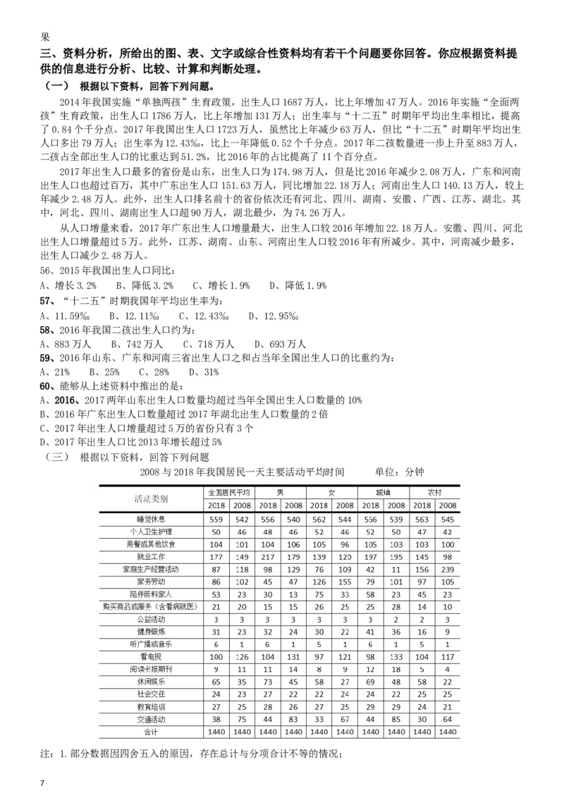 2019年陕西公务员考试《行测》真题_34省+国考真题_此文件夹为word版,不推荐使用_此word版为,不推荐使用_此word版为,不推荐使用_此word版为,不推荐使用