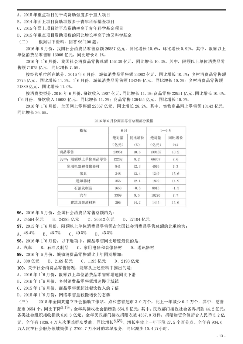 2017年422公务员联考《行测》真题（河北卷）_34省+国考真题_34省考+国考pdf版推荐用这个版本_34省行测+申论真题pdf推荐用这个版本_河北公务员考试真题pdf版_题目