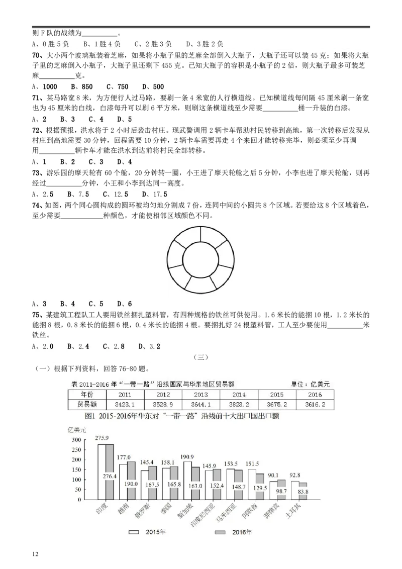 2018年上海市公务员录用考试《行测》真题（B类）_34省+国考真题_34省考+国考pdf版推荐用这个版本_34省行测+申论真题pdf推荐用这个版本_上海公务员考试真题pdf版_题目