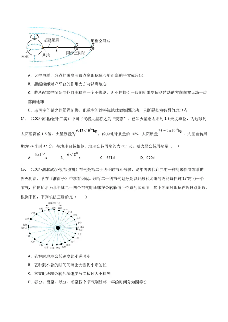 考点巩固卷07万有引力与航天的理解应用-2025年高考物理一轮复习考点通关卷（新高考通用）（原卷版）_4.2025物理总复习_2025年新高考资料_一轮复习