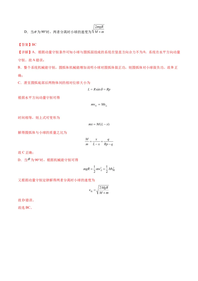 考点巩固卷09动量守恒定律的应用（解析版）_4.2025物理总复习_2025年新高考资料_一轮复习_2025年高考物理一轮复习考点通关卷（新高考通用）