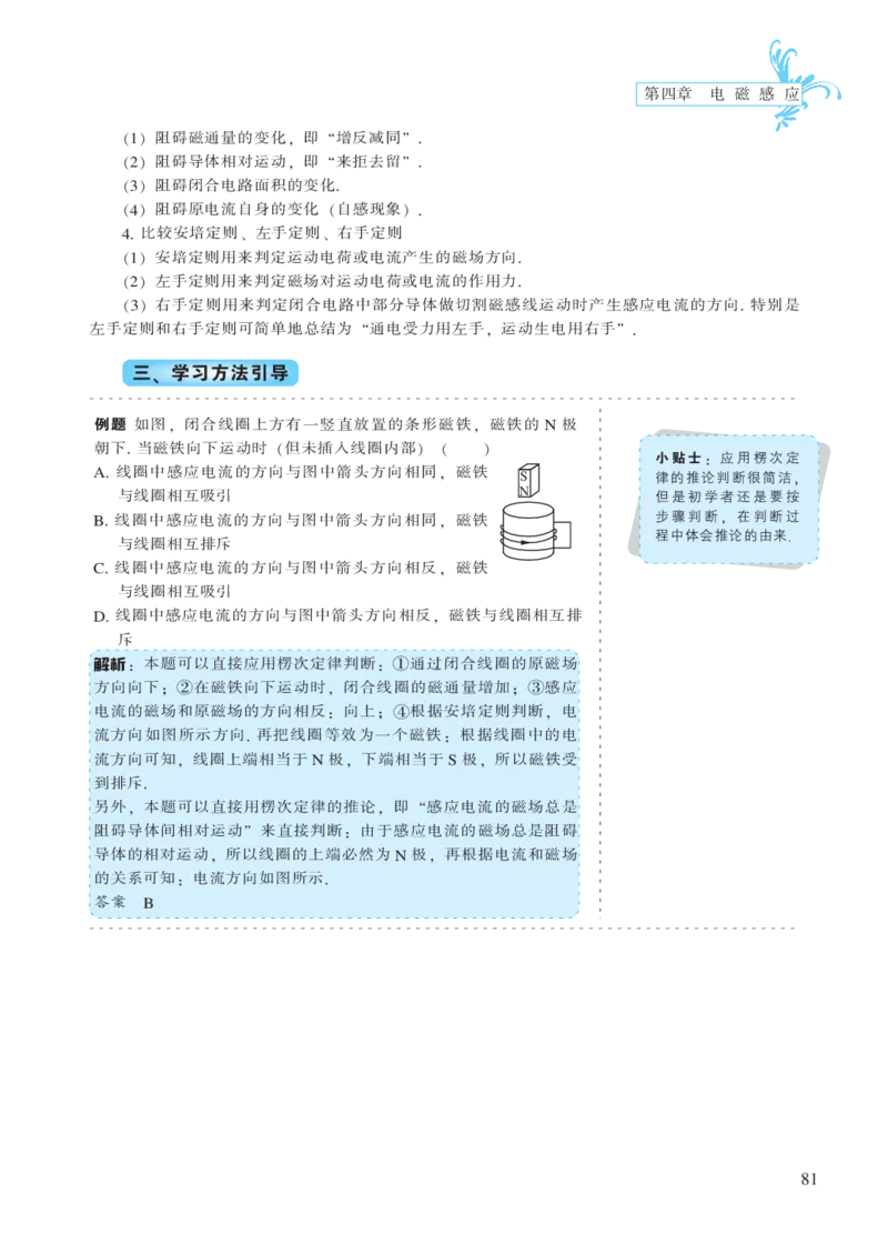 选修模块第四章电磁感应-高中物理公式、定理、定律图表（必修选修）_4.2025物理总复习_2023年新高复习资料_专项复习_高中物理公式、定理、定律图表（必修+选修）