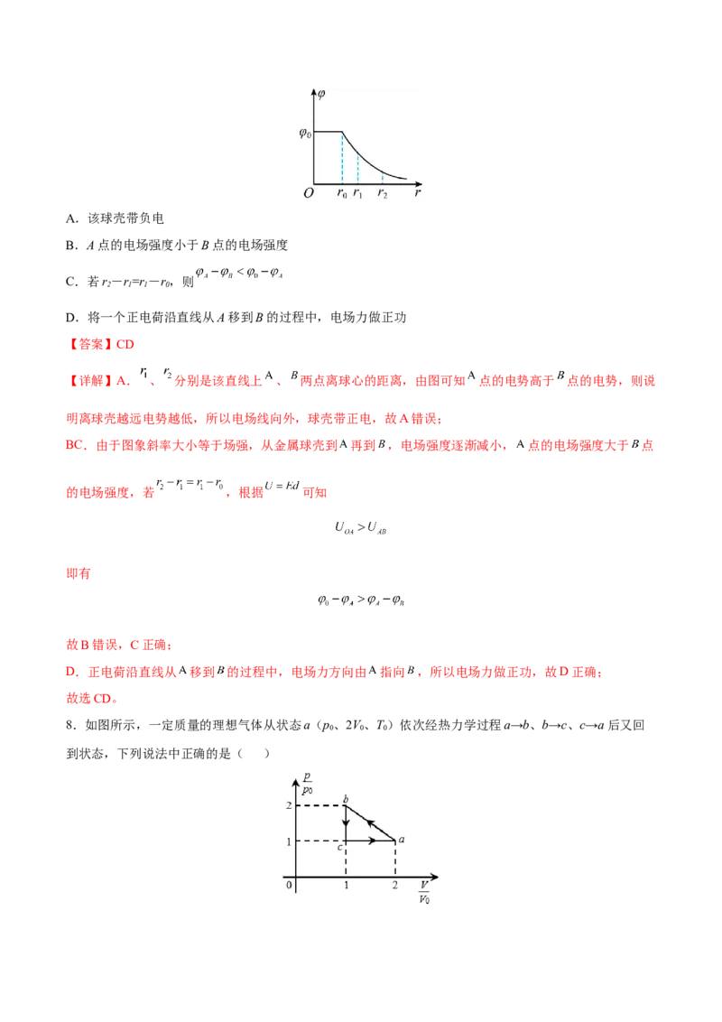 黄金卷07-赢在高考&middot;黄金8卷备战2024年高考物理模拟卷（天津卷专用）（解析版）_4.2025物理总复习_2024年新高考资料_4.2024高考模拟预测试卷