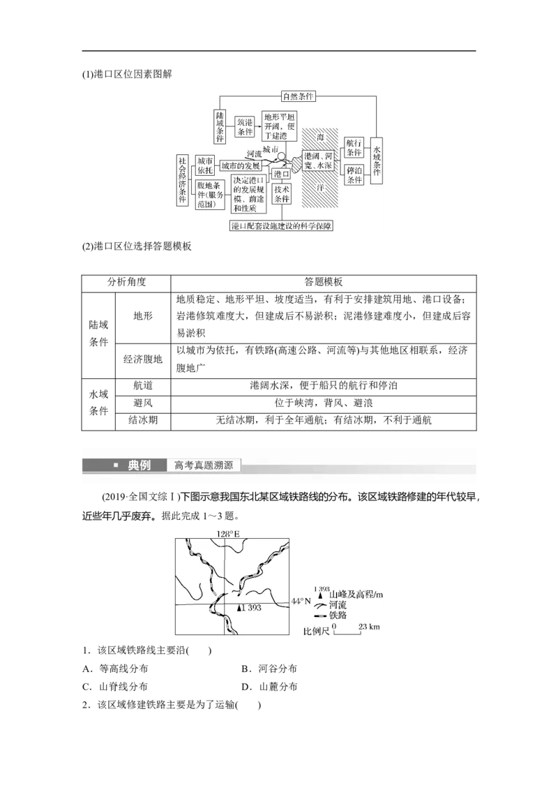 2023年高考地理一轮复习（全国版）必修2第5章课时52　交通运输布局_9.2025地理总复习_赠品通用版（老高考）复习资料_一轮复习_2023年高考地理一轮复习讲义+课件（全国版）