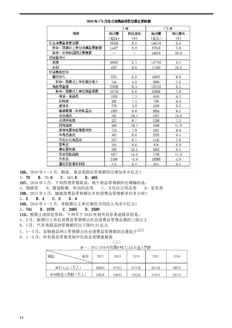 2018年重庆市公务员录用考试《行测》真题（下半年）_34省+国考真题_此文件夹为word版,不推荐使用_此word版为,不推荐使用_此word版为,不推荐使用_题目