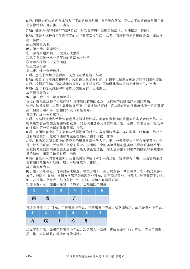 2018年江苏省公务员录用考试《行测》真题（C类）答案及解析_34省+国考真题_34省考+国考pdf版推荐用这个版本_34省行测+申论真题pdf推荐用这个版本_江苏公务员考试真题pdf版