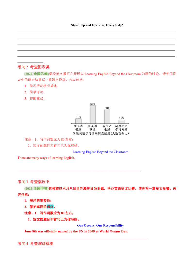 专题03非书信类应用文写作（讲义）（原卷版）_3.2025英语总复习_2024年新高考资料_2.2024二轮复习_2024年高考英语二轮复习讲练测（新教材新高考）_第五部分写作