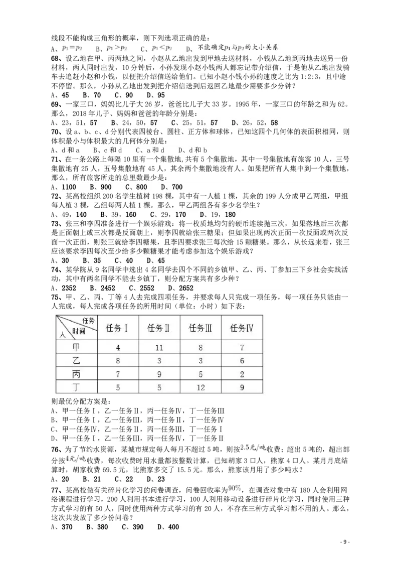 2018年421联考《行测》真题（江西卷）_34省+国考真题_34省考+国考pdf版推荐用这个版本_34省行测+申论真题pdf推荐用这个版本_江西公务员考试真题pdf版_题目