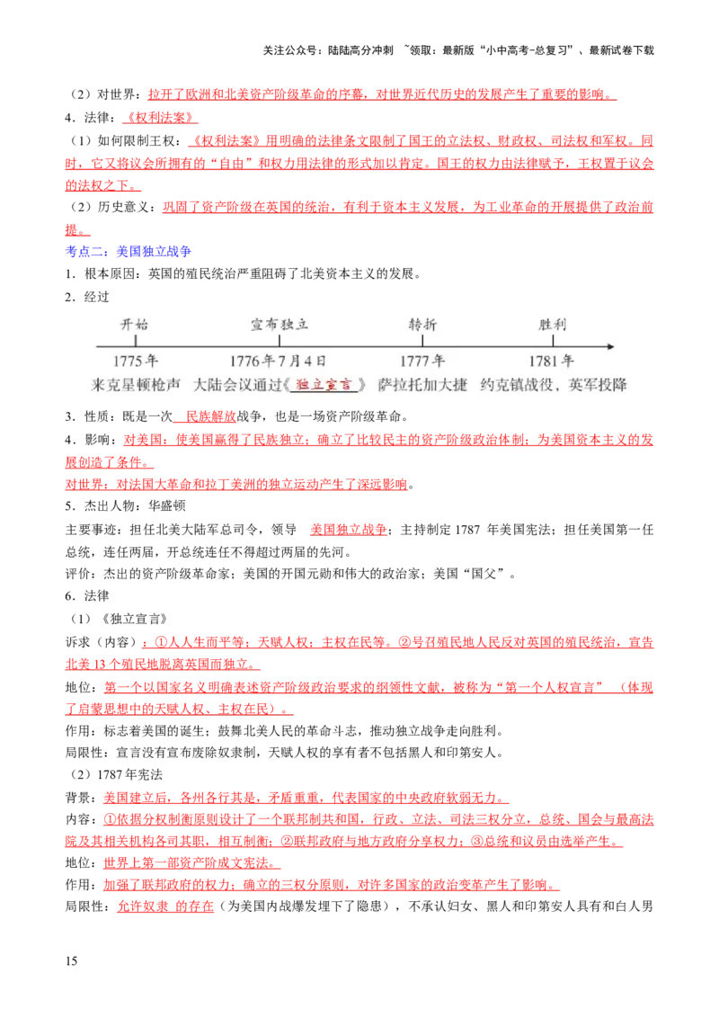 秘籍05++世界史（九上）（思维导图+大单元整合+考点清单+难点点拨）-备战2024年中考历史抢分秘籍（全国通用）_02中考总复习（2026版更新中）_06-历史-中考总复习_2024年中考复习资料