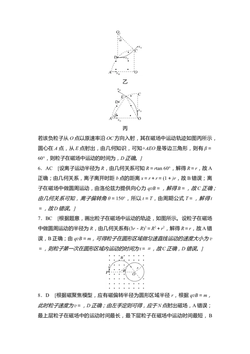 选择题考点专项50　带电粒子在圆形边界磁场中的运动（后附解析）_4.2025物理总复习_2025年新高考资料_一轮复习_2025年高考物理一轮复习选择题考点专项训练(附解析）