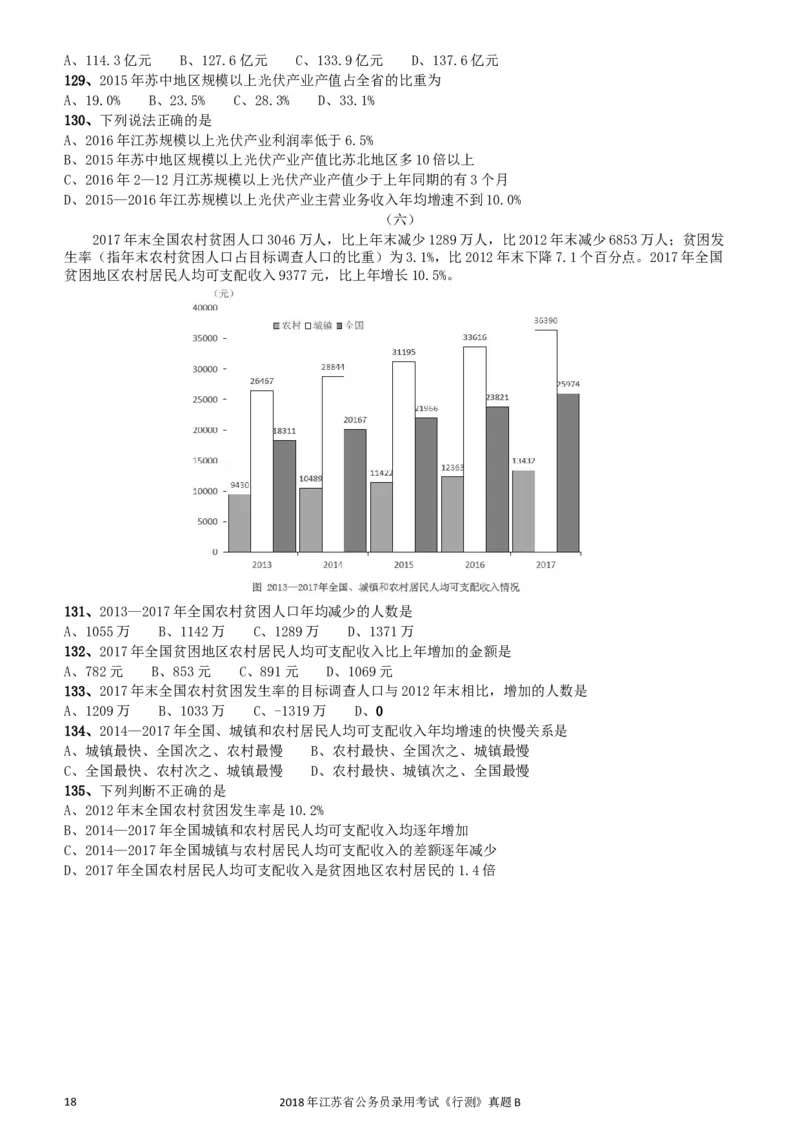 2018年江苏省公务员录用考试《行测》真题（B类）_34省+国考真题_此文件夹为word版,不推荐使用_此word版为,不推荐使用_此word版为,不推荐使用