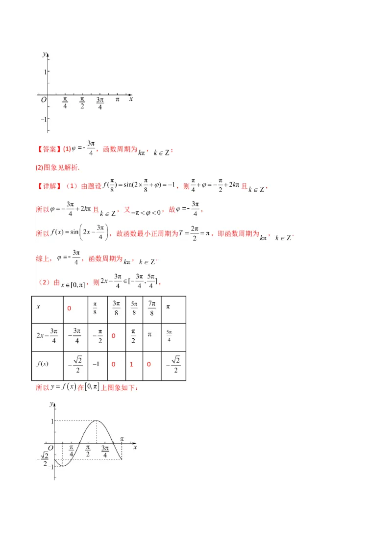 专题02三角函数的图象与性质（五点法作图）(典型题型归类训练)（解析版）_2.2025数学总复习_2024年新高考资料_3.2024专项复习_三角函数、平面向量及解三角形