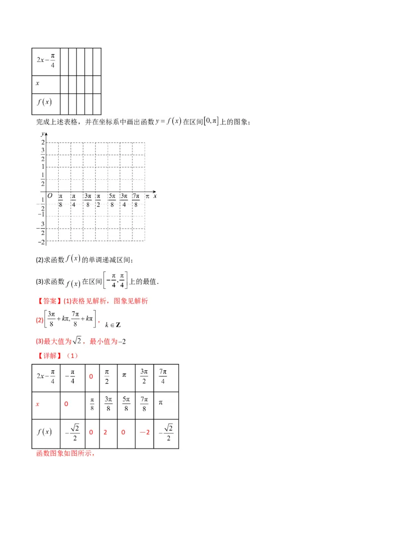 专题02三角函数的图象与性质（五点法作图）(典型题型归类训练)（解析版）_2.2025数学总复习_2024年新高考资料_3.2024专项复习_三角函数、平面向量及解三角形