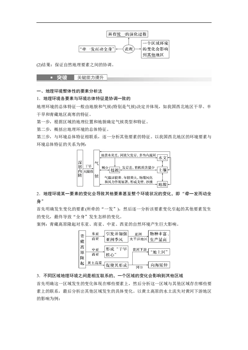 2023年高考地理一轮复习（全国版）必修1第6章第1讲课时34　自然地理环境的整体性_9.2025地理总复习_赠品通用版（老高考）复习资料_一轮复习