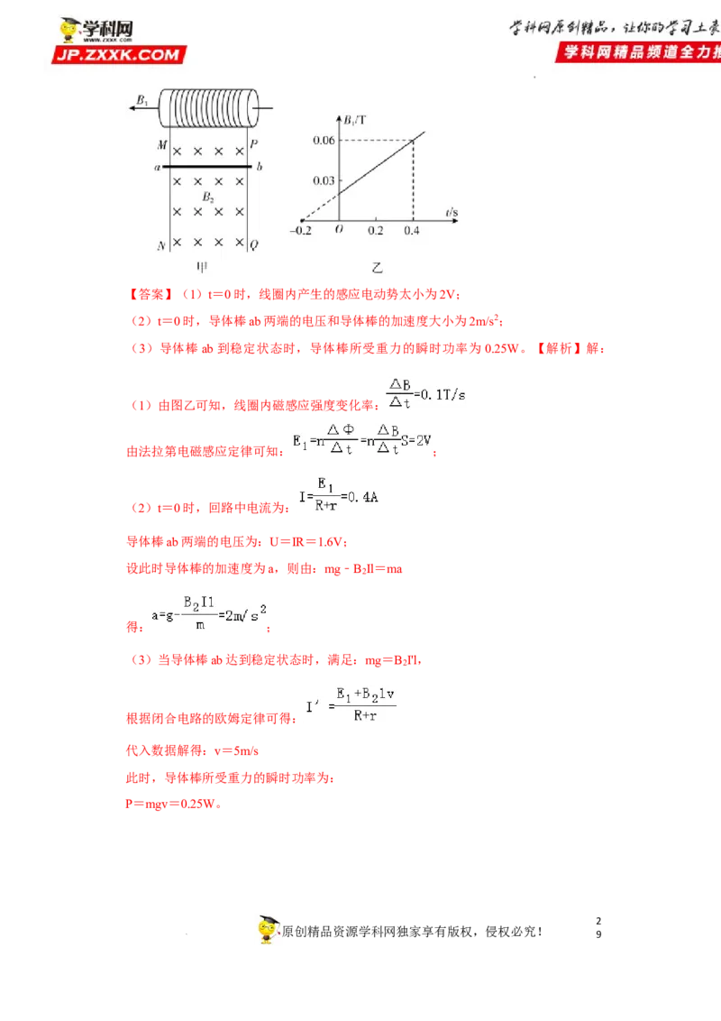 考向21电磁感应能量问题-备战2023年高考物理一轮复习考点微专题（全国通用）（解析版）_4.2025物理总复习_赠品通用版（老高考）复习资料_一轮复习