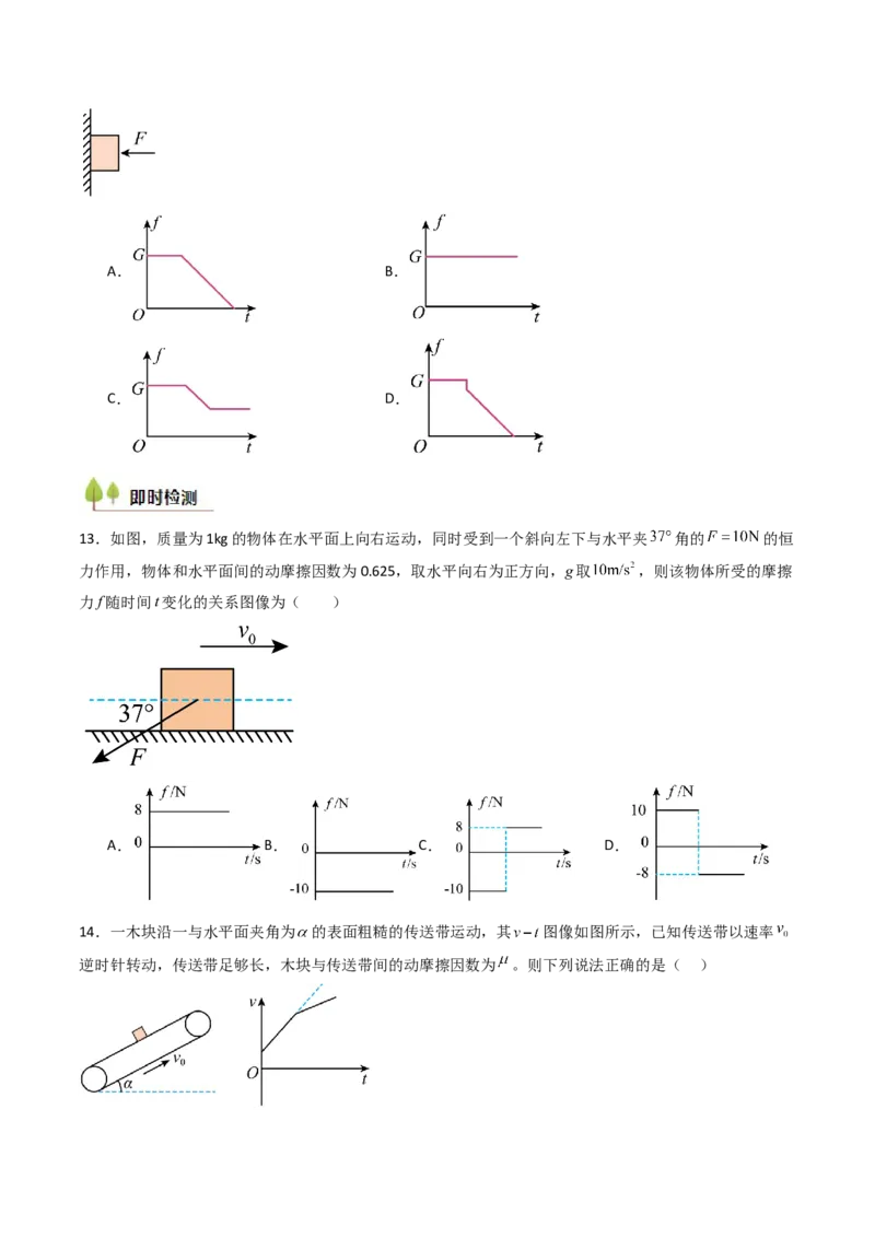 考点06重力弹力摩擦力（核心考点精讲精练）（原卷版）_4.2025物理总复习_2025年新高考资料_一轮复习_备战2025年高考物理一轮复习考点帮（新高考通用）
