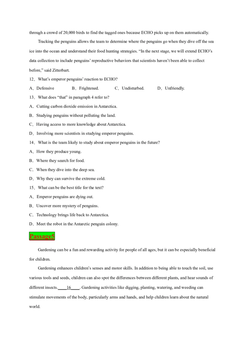 专题10人与环境-2023年高考英语阅读理解考前预测60篇_3.2025英语总复习_2023年新高考资料_专项复习_阅读理解专项_2023年高考英语阅读理解考前预测60篇2985853