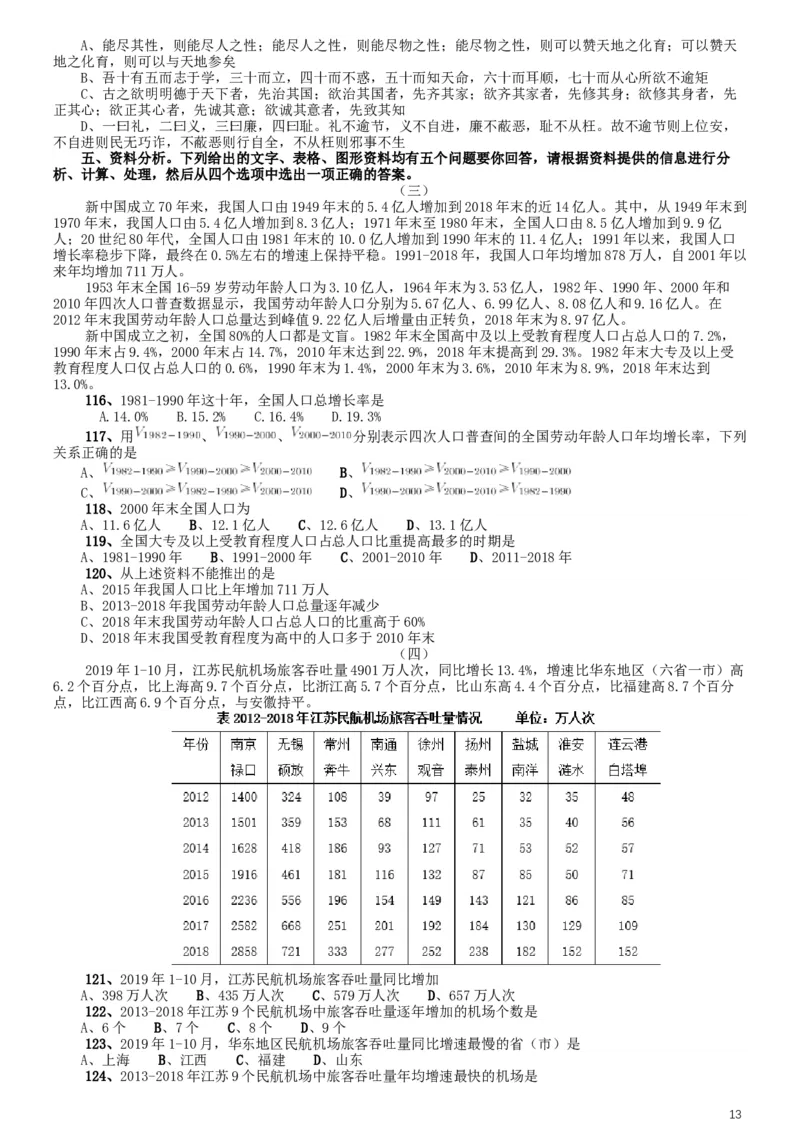 2020年江苏公务员考试《行测》真题（A类）_34省+国考真题_此文件夹为word版,不推荐使用_此word版为,不推荐使用_此word版为,不推荐使用_江苏行测+申论09-22