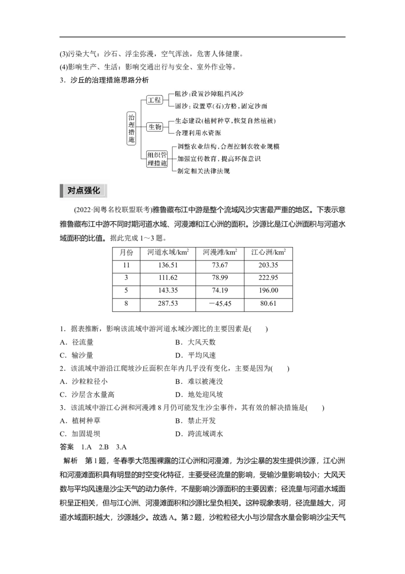 2023年高考地理二轮复习（全国版）第1部分专题突破专题4微专题7　沙丘_9.2025地理总复习_赠品通用版（老高考）复习资料_二轮复习_2023年高考地理二轮复习讲义+课件（全国版）