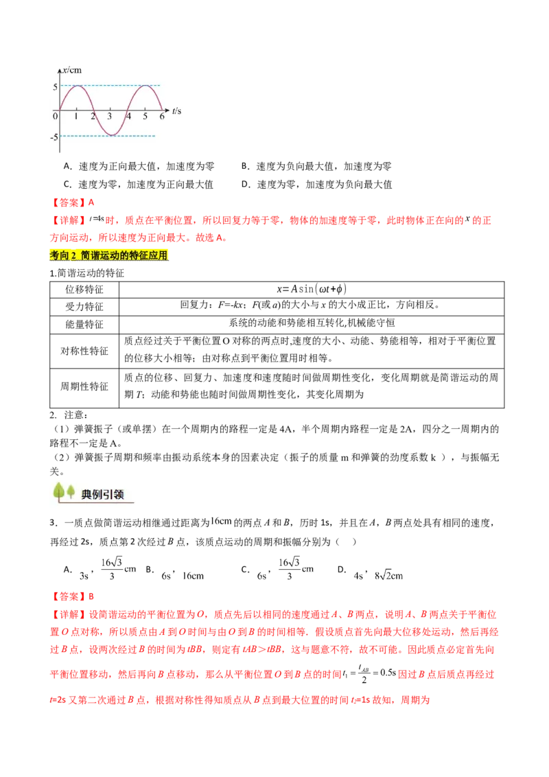 考点29机械振动（核心考点精讲精练）（解析版）_4.2025物理总复习_2025年新高考资料_一轮复习_备战2025年高考物理一轮复习考点帮（新高考通用）