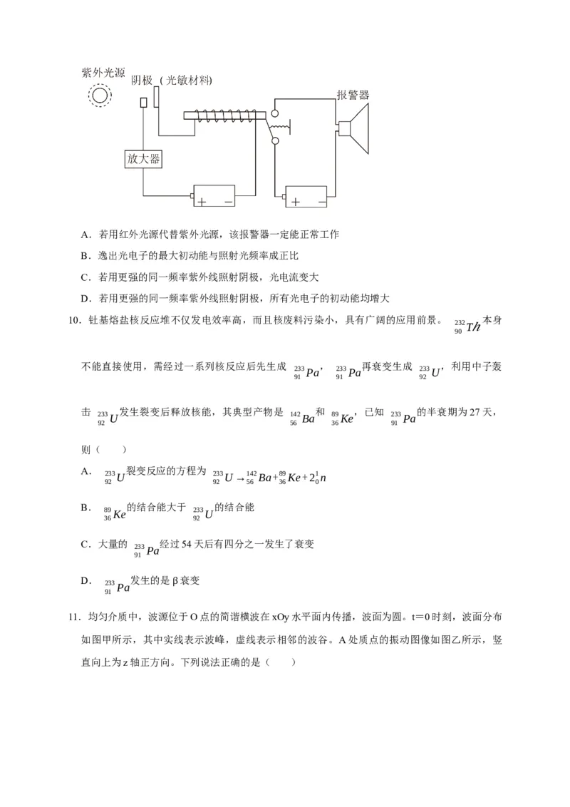 阶段性训练（五）（原卷版）（内容：机械振动机械波光电磁波热学原子结构原子核）_4.2025物理总复习_2025年新高考资料_一轮复习