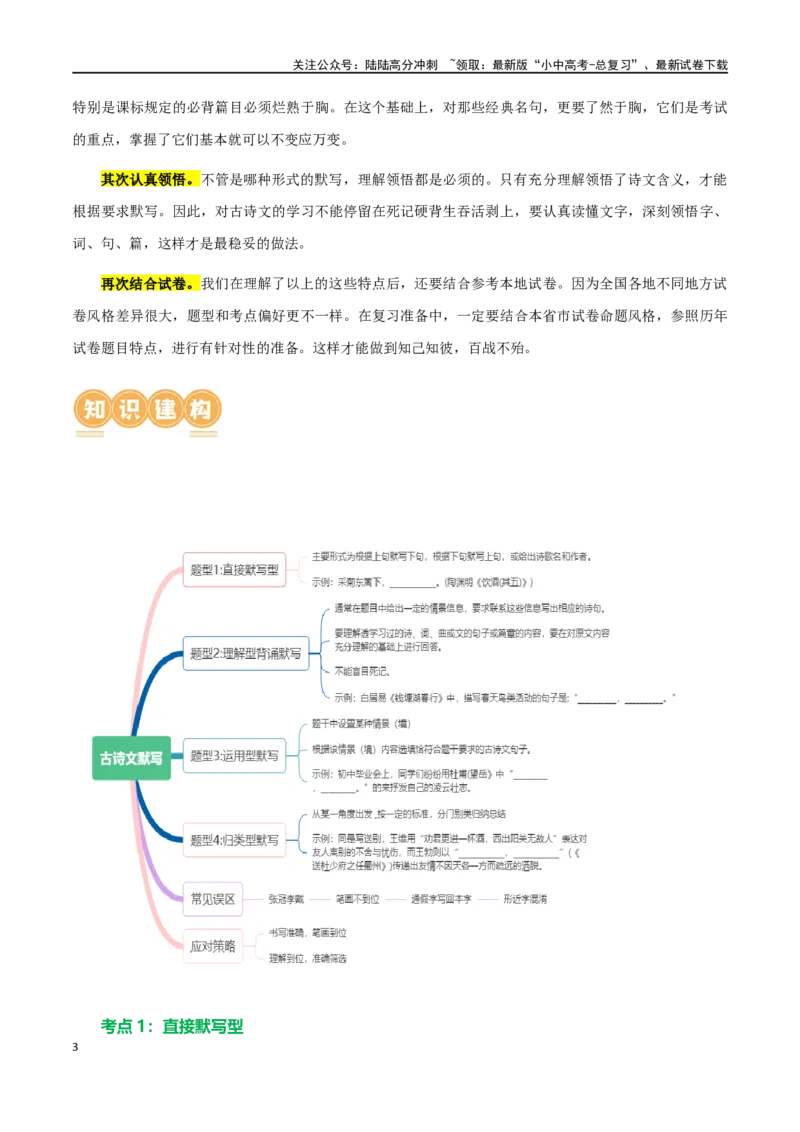 第06讲名篇名句默写（讲义）-2024年中考语文一轮复习讲练测（全国通用）（解析版）_02中考总复习（2026版更新中）_01-语文-中考总复习_2024年中考资料_一轮复习_2024一轮复习课件+讲义+练习