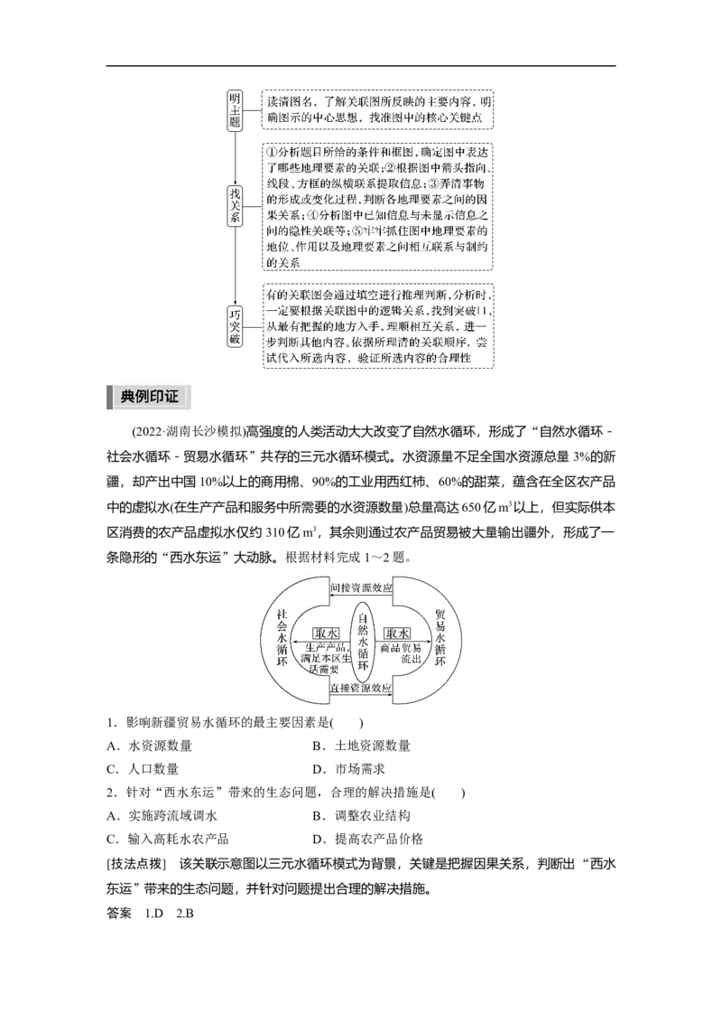 2023年高考地理二轮复习（全国版）第4部分题型攻略题型1　技法2　示意图类_9.2025地理总复习_赠品通用版（老高考）复习资料_二轮复习_2023年高考地理二轮复习讲义+课件（全国版）