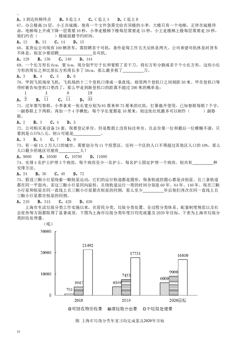 2021年上海公务员考试《行测》真题（A卷）_34省+国考真题_此文件夹为word版,不推荐使用_此word版为,不推荐使用_此word版为,不推荐使用_题目