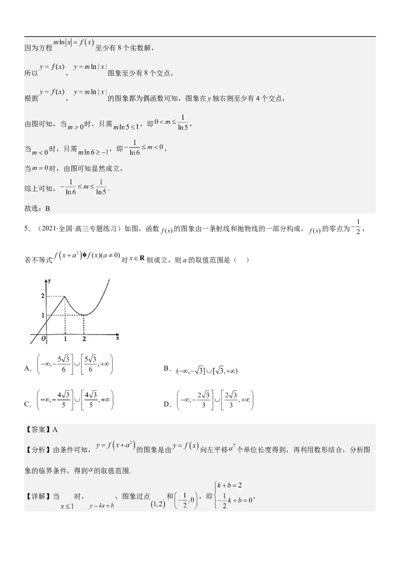 专题06函数图像、方程与零点（分层训练）(解析版)_2.2025数学总复习_2023年新高考资料_二轮复习_考点2023年高考数学二轮复习讲义+训练（新高考专用）