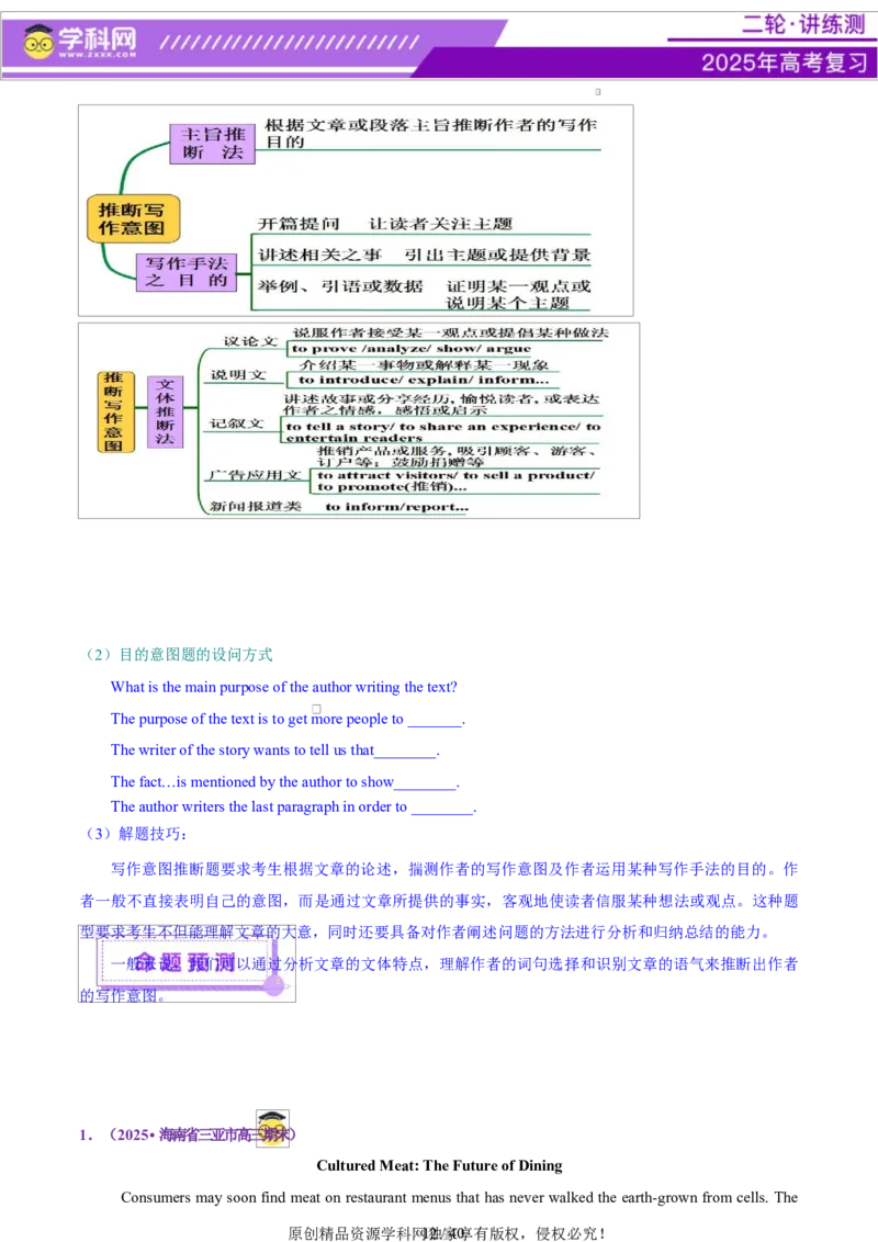 专题03阅读理解之推理判断题（讲义）（解析版）_3.2025英语总复习_2025年新高考资料_二轮复习_2025年高考英语二轮复习课件ppt+讲义+练习_4.阅读理解