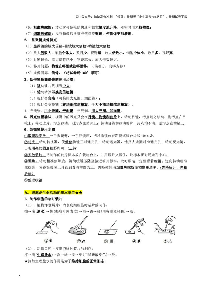 知识提升篇中考考前必背清单（29大核心考点）-2025年中考生物二轮复习（全国通用）_02中考总复习（2026版更新中）_08-生物-中考总复习_2025中考复习资料_2025中考二轮课件ppt+讲义+练习生物