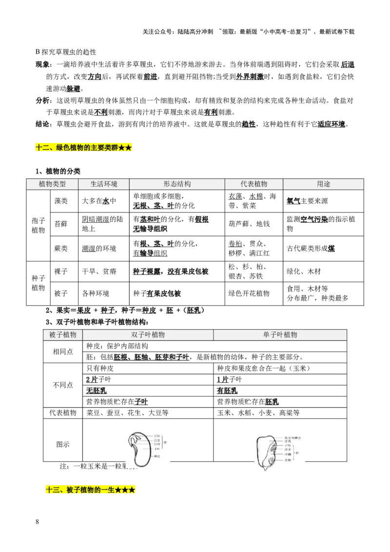 知识提升篇中考考前必背清单（29大核心考点）-2025年中考生物二轮复习（全国通用）_02中考总复习（2026版更新中）_08-生物-中考总复习_2025中考复习资料_2025中考二轮课件ppt+讲义+练习生物