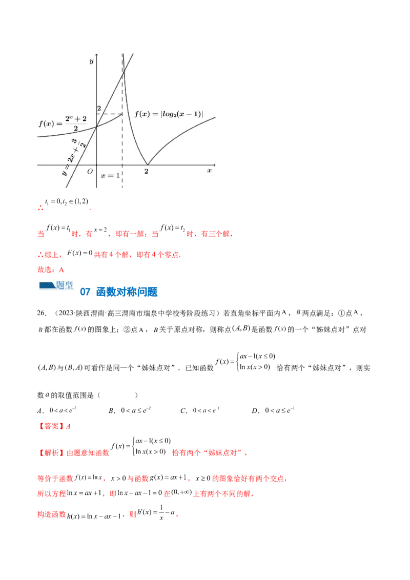 专题06函数与导数常见经典压轴小题归类（练习）（解析版）_2.2025数学总复习_2024年新高考资料_2.2024二轮复习_2024年高考数学二轮复习讲练（新教材新高考）