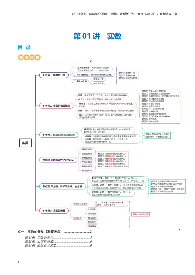 第01讲实数（讲义）（解析版）_02中考总复习（2026版更新中）_02-数学-中考总复习_2024年中考复习资料_一轮复习资料_完2024年中考数学一轮复习讲练测（课件+讲义+练习）（全国通用）