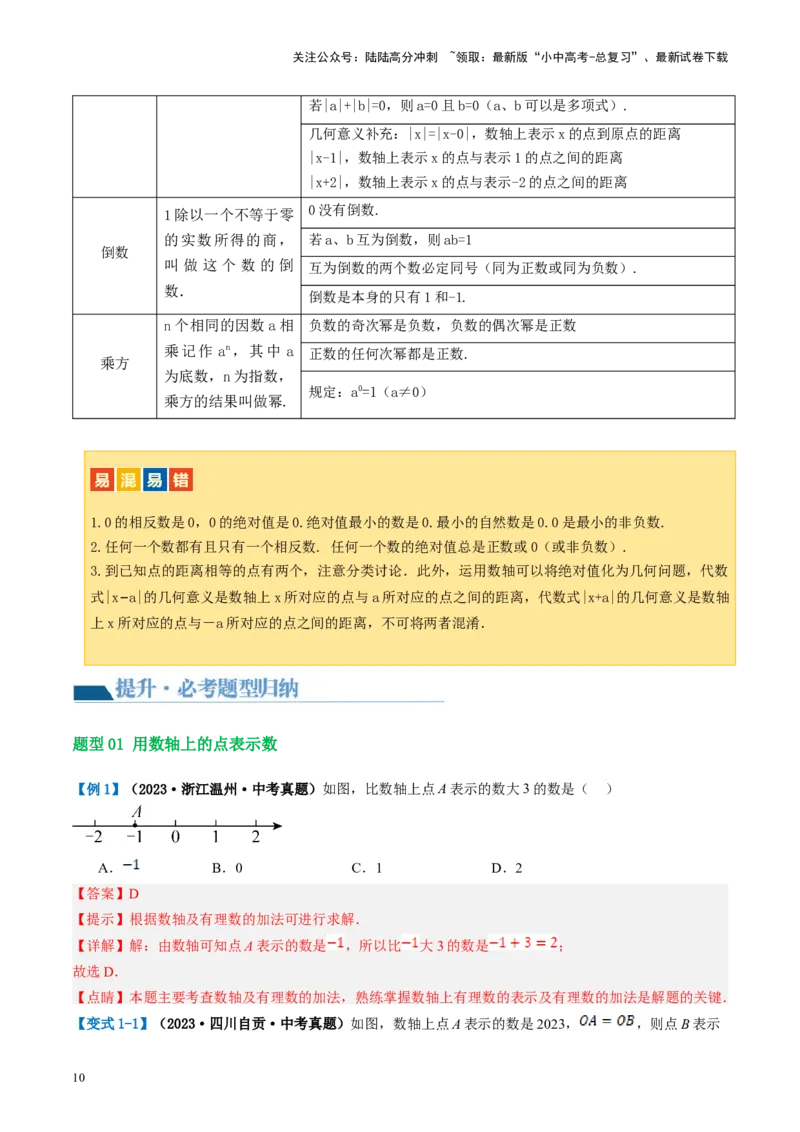 第01讲实数（讲义）（解析版）_02中考总复习（2026版更新中）_02-数学-中考总复习_2024年中考复习资料_一轮复习资料_完2024年中考数学一轮复习讲练测（课件+讲义+练习）（全国通用）