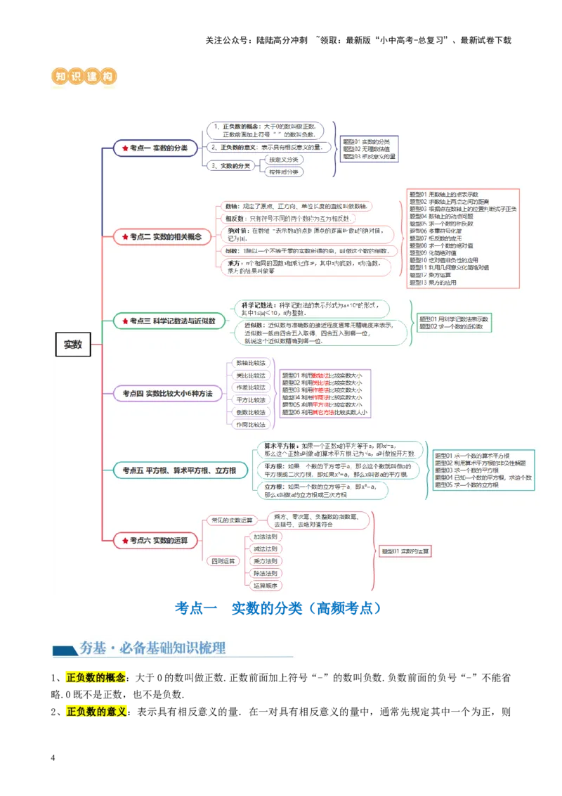 第01讲实数（讲义）（解析版）_02中考总复习（2026版更新中）_02-数学-中考总复习_2024年中考复习资料_一轮复习资料_完2024年中考数学一轮复习讲练测（课件+讲义+练习）（全国通用）