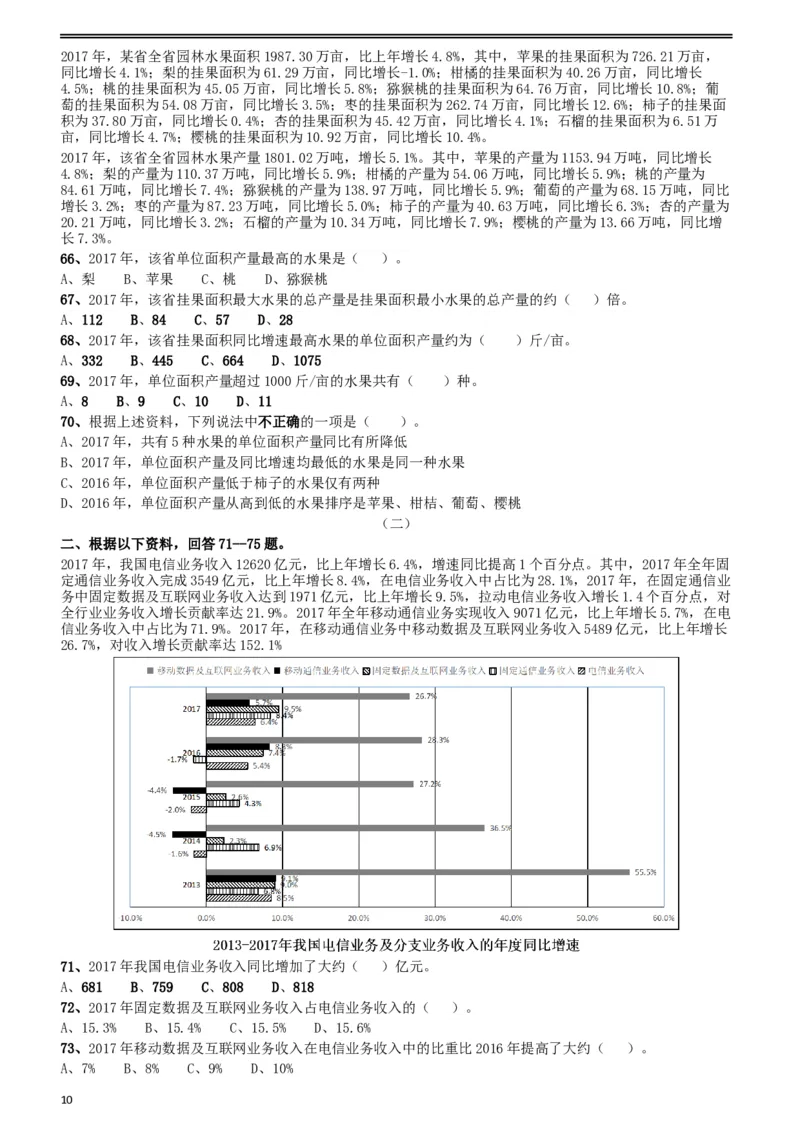 2018年421联考《行测》真题（陕西卷）_34省+国考真题_此文件夹为word版,不推荐使用_此word版为,不推荐使用_此word版为,不推荐使用_陕西公务员考试真题word版
