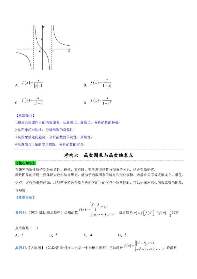 专题03函数的图象与应用（讲）（原卷版）_2.2025数学总复习_2023年新高考资料_二轮复习_备战2023年高考数学二轮复习考点精讲练（新教材&middot;新高考）