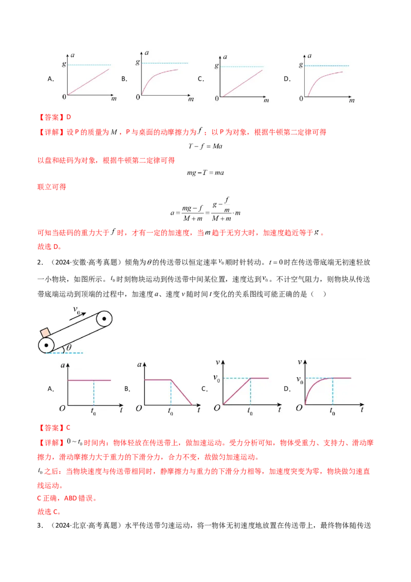 考点12牛顿第二定律的综合应用（核心考点精讲精练）（解析版）_4.2025物理总复习_2025年新高考资料_一轮复习_备战2025年高考物理一轮复习考点帮（新高考通用）
