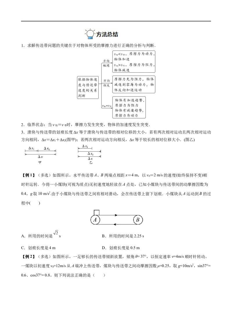 难点06传送带模型和&ldquo;滑块&mdash;木板&rdquo;模型&mdash;&mdash;全攻略备战2023年高考物理一轮重难点复习（原卷版）_4.2025物理总复习_2023年新高复习资料_一轮复习
