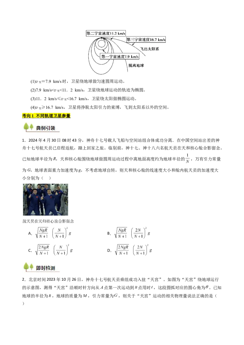考点20人造卫星宇宙速度&nbsp;（核心考点精讲精练）（原卷版）_4.2025物理总复习_2025年新高考资料_一轮复习_备战2025年高考物理一轮复习考点帮（新高考通用）