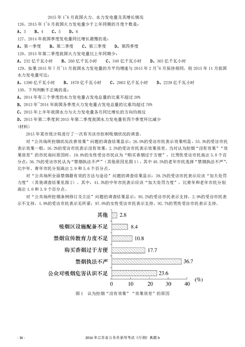 2016年0312江苏公务员考试《行测》真题（B卷）_34省+国考真题_34省考+国考pdf版推荐用这个版本_34省行测+申论真题pdf推荐用这个版本_江苏公务员考试真题pdf版_行测题目