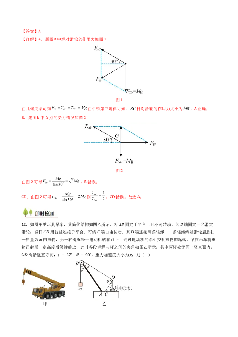 考点07力的合成与分解&nbsp;受力分析（核心考点精讲精练）（解析版）_4.2025物理总复习_2025年新高考资料_一轮复习_备战2025年高考物理一轮复习考点帮（新高考通用）